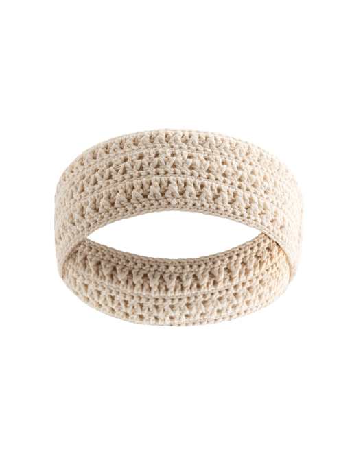OYSHO virkat sportpannband i naturvit, 3 av 4