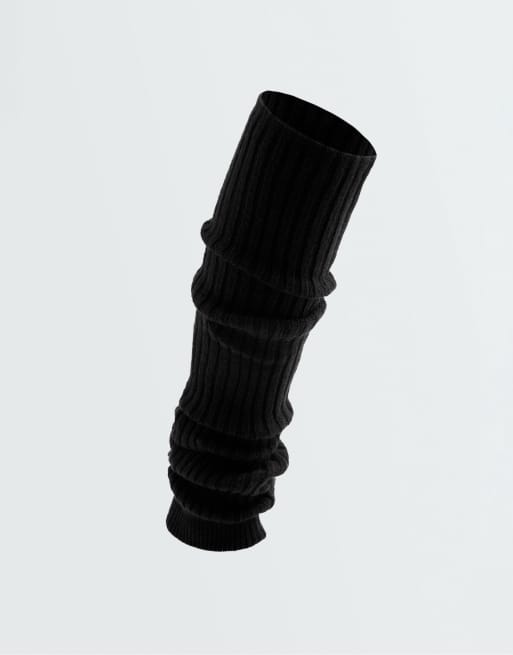OYSHO Viscose blend legwarmers in black, 4 of 4