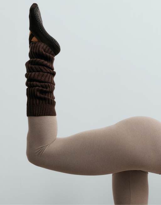 OYSHO Viscose blend legwarmers in brown, 3 of 4