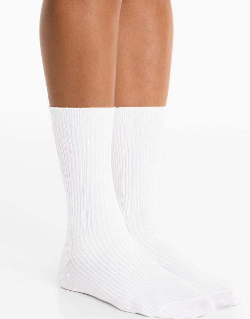 Oysho – Vita, klassiska sportstrumpor i bomullsmix, 3-pack, 4 av 4