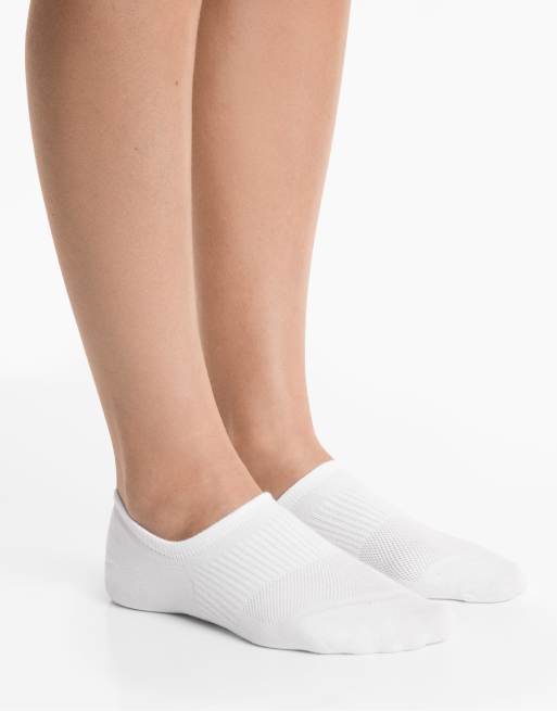 Oysho – Vita, osynliga strumpor i bomullsmix med hög skärning, 3-pack, 3 av 4