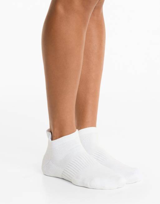 Oysho – Vita sportstrumpor i bomullsmix med hälflik, 3-pack, 4 av 4