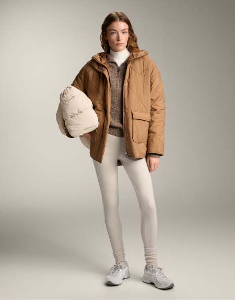 OYSHO - Warm - Leggings caldi da 70 cm alla caviglia a vita alta rosa chiaro con tasche - view 1