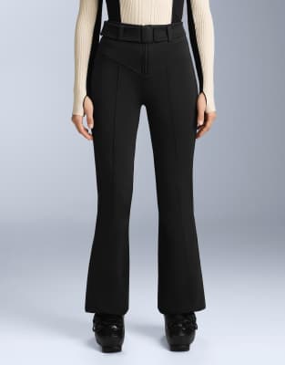 OYSHO - Wasserabweisende, ausgestellte Stretch-Skihose in Schwarz mit hohem Bund