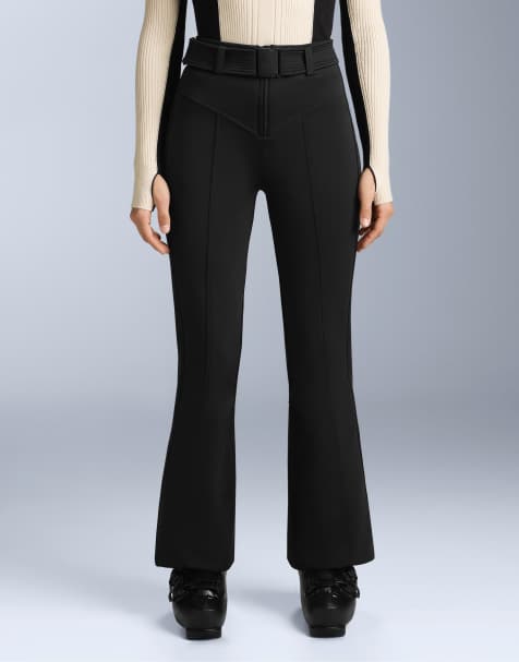 OYSHO – Wasserabweisende, ausgestellte Stretch-Skihose in Schwarz mit hohem Bund - view 1