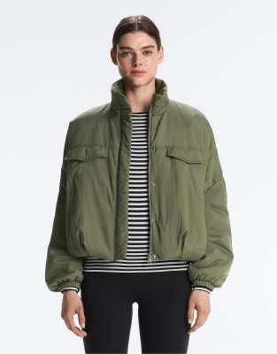 OYSHO - Wasserabweisende Ballonjacke in Khaki mit FELLEX AEROGEL-Wattierung-Grün