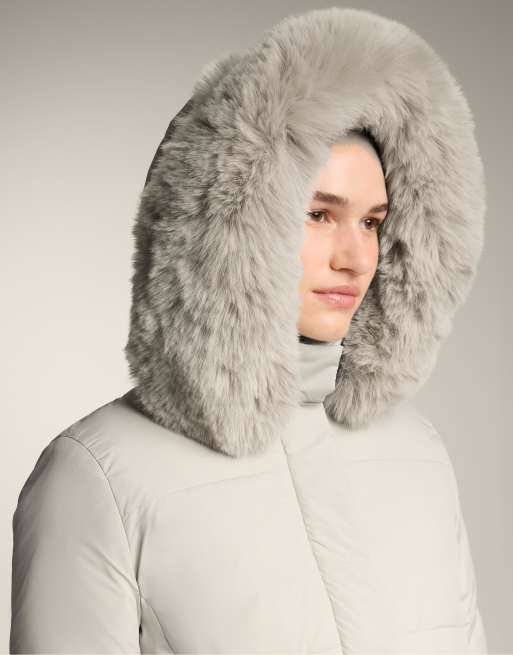 OYSHO – Wasserabweisende Midi-Jacke in Steinbeige mit Primaloft®-Wattierung, 2 von 4