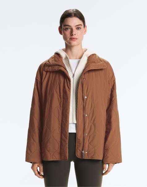 OYSHO – Wasserabweisende,wattierte Jacke in Braun mit FELLEX® AEROGEL-Füllung - view 1