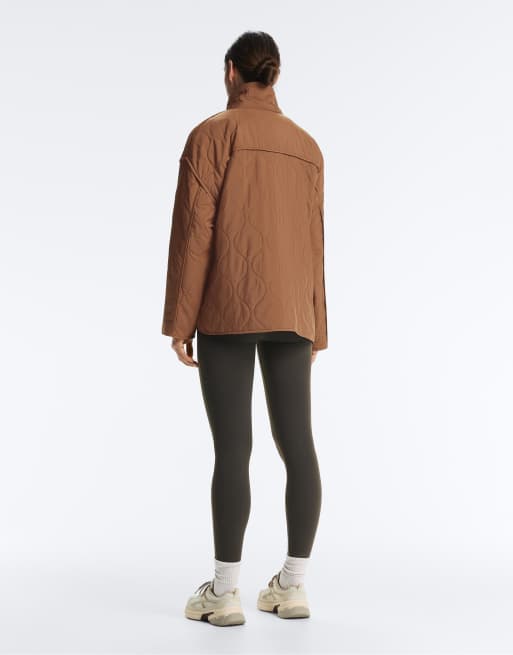OYSHO – Wasserabweisende,wattierte Jacke in Braun mit FELLEX® AEROGEL-Füllung, 3 von 4