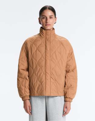 OYSHO - Wasserabweisende,wattierte Jacke in Hellbraun mit FELLEX AEROGEL-Füllung-Brown