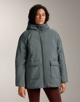 OYSHO - Wasserdichte, wattierte Jacke aus Fellex-Aerogel-Material in Anthrazitgrau