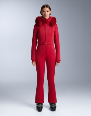 OYSHO - Wasserdichter, taillierter Stretch-Ski-Jumpsuit in Rot