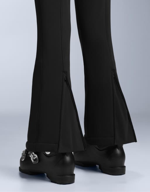 OYSHO Water-resistant flare ski dungarees in black | ASOS