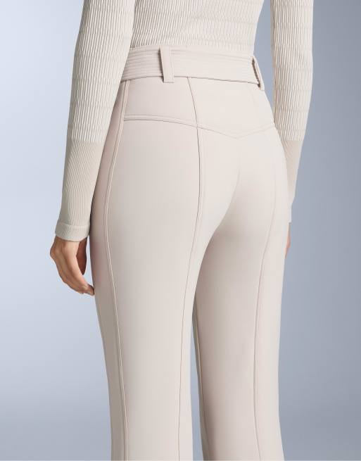 OYSHO Water-resistant high-rise flare stretch ski trousers in pale mink, 4 of 4