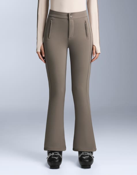 OYSHO Water-resistant stretch flare ski trousers in grey - view 1