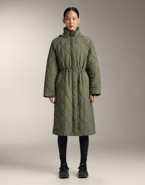 OYSHO Waterrepellent fellex® aerogel padded jacket in khaki - view 1