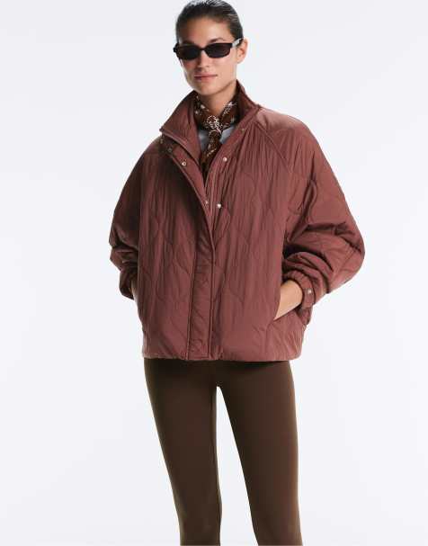 OYSHO Waterrepellent fellex® aerogel padded jacket in mauve - view 1