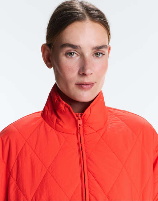 OYSHO Waterrepellent fellex® aerogel padded jacket in orange, 2 of 4