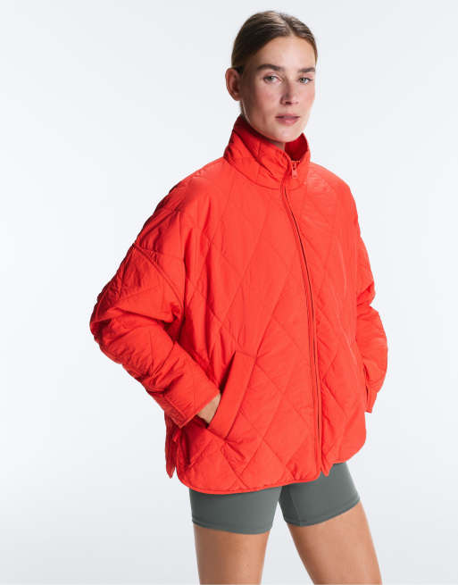 OYSHO Waterrepellent fellex® aerogel padded jacket in orange, 4 of 4
