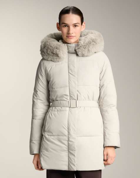 OYSHO Waterrepellent primaloft® padded midi jacket in stone - view 1