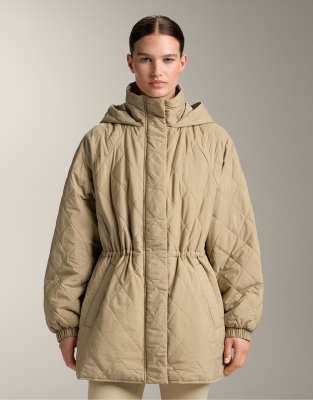 OYSHO - Wattierte Jacke in Beige mit Fellex Aerogel-Neutral