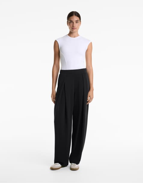 Oysho – Weiche Cocoon-Hose mit Modal in Schwarz - view 1