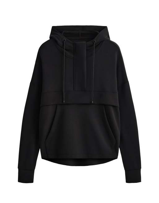 Oysho – Weiches Sweatshirt in Schwarz mit Modalanteil und Reißverschluss, 6 von 6
