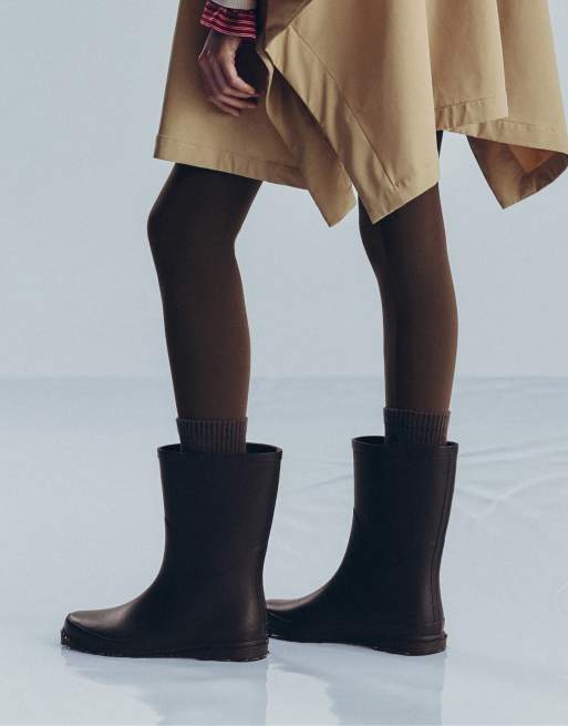 OYSHO Wellington boots in brown, 5 of 7