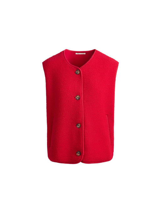 OYSHO Weste mit Knöpfen in Rot, 6 von 6