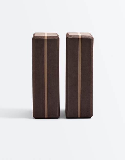 OYSHO Yoga block pack in brown, 2 of 3