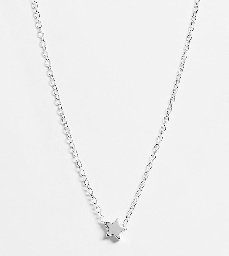   Asos Ожерелье из переработанного стерлингового серебра с подвеской в виде звезды Kingsley Ryan-Серебристый