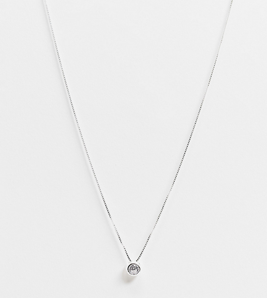 фото Ожерелье из стерлингового серебра с подвеской из прозрачного камня kingsley ryan-серебристый