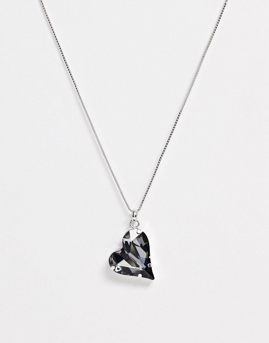 фото Ожерелье с кристаллом swarovski от krystal london-серый
