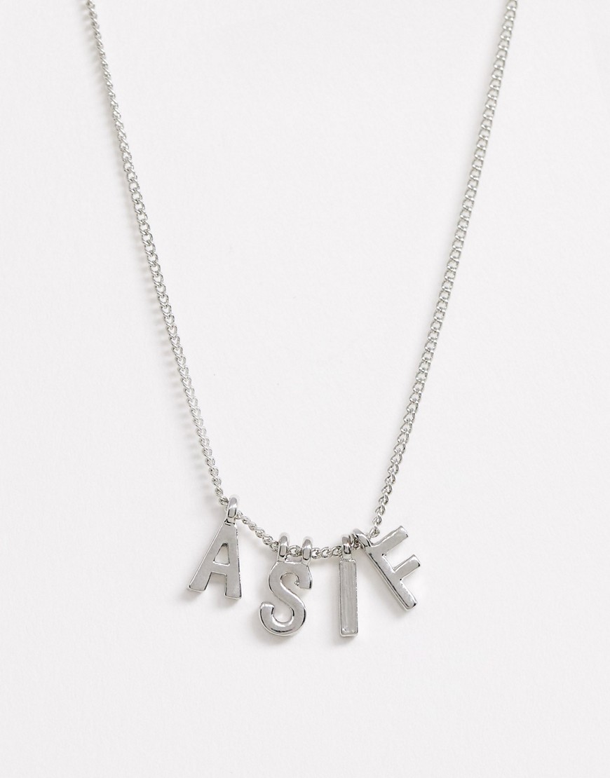 фото Ожерелье с подвесками asos design-серебряный