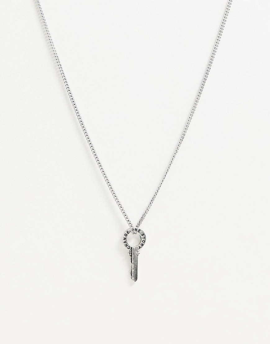 фото Ожерелье с подвеской icon brand x centrepoint-серебряный