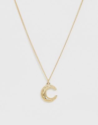 фото Ожерелье с подвеской-луной designb london-золотой