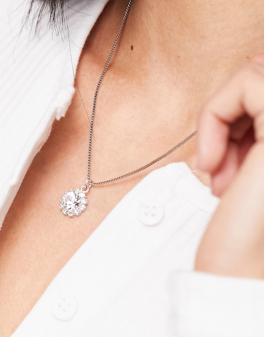 фото Ожерелье с подвеской swarovski krystal-серебристый krystal london