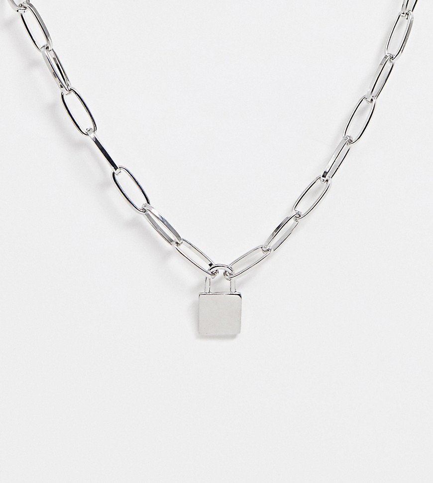 фото Ожерелье с подвеской-замком designb london-серебряный