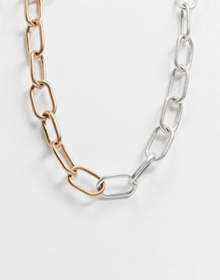 фото Ожерелье-цепочка с крупными звеньями allsaints-серебристый