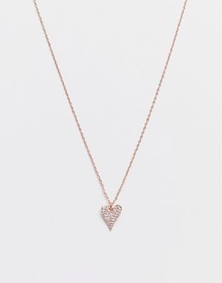 фото Ожерелье цвета розового золота с маленькой подвеской в виде сердца kate spade-золотистый
