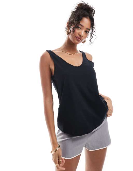 Pack ahorro de 2 camisetas de tirantes con cuello ancho de algodón Ultimate de ASOS DESIGN - MULTI, 2 de 4