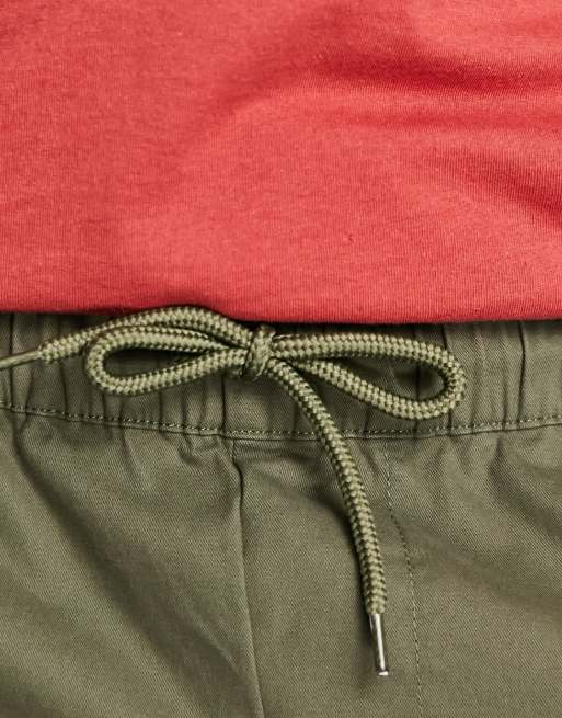 Pack ahorro de 2 pantalones cortos chinos de color caqui oscuro y beis de corte slim de DESIGN | ASOS