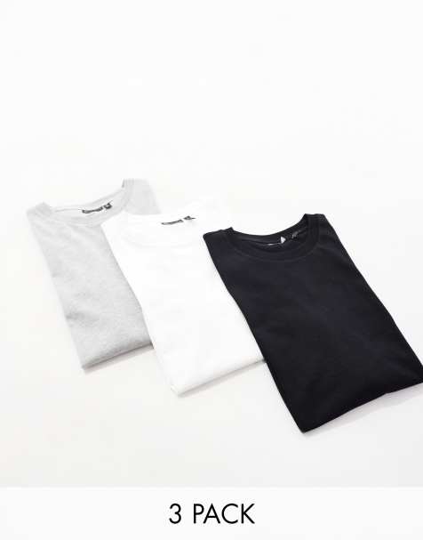 Pack ahorro de 3 camisetas con cuello redondo de mezcla de algodón Ultimate de ASOS DESIGN - MULTI - view 1