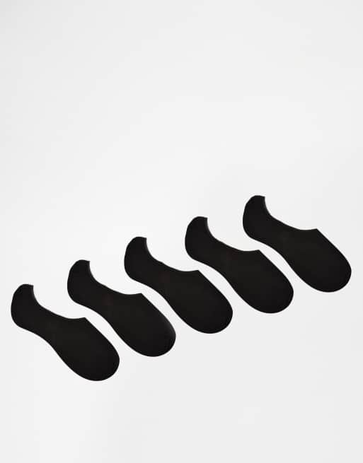 Pack AHORRO de 5 pares de calcetines invisibles negros de ASOS