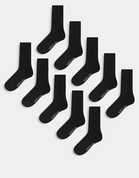 Pack de 10 pares de calcetines tobilleros en negro de Only & Sons - view 1