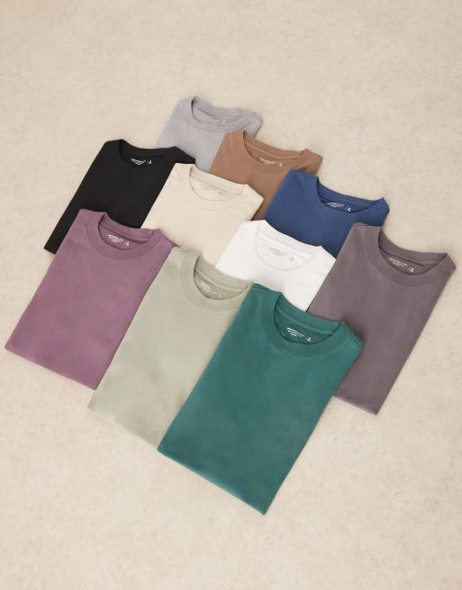 Pack de 10 camisetas de colores básicas de Abercrombie & Fitch