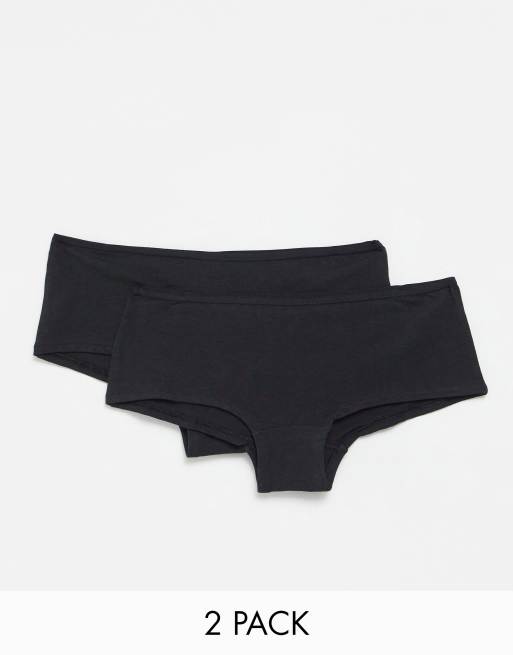 Pack de 2 braguitas negras tipo culotte Kim de Hunkemöller