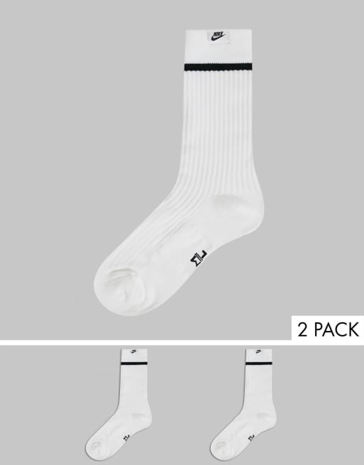 Pack de 2 calcetines básicos en blanco de Nike
