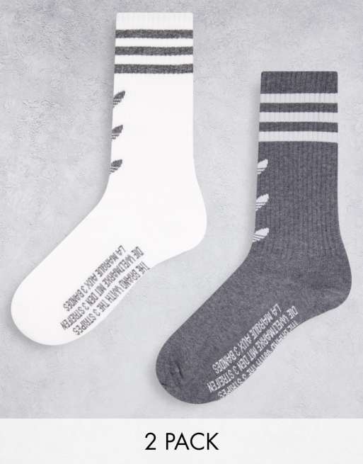 Pack de 2 calcetines deportivos de color blanco y negro Adventure de adidas Originals