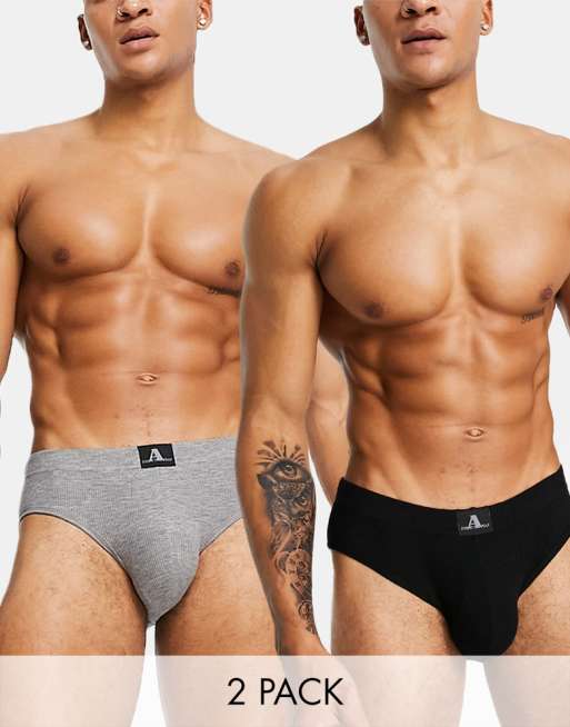 Pack de 2 calzoncillos de canal Essentialwear de ASOS DESIGN ASOS